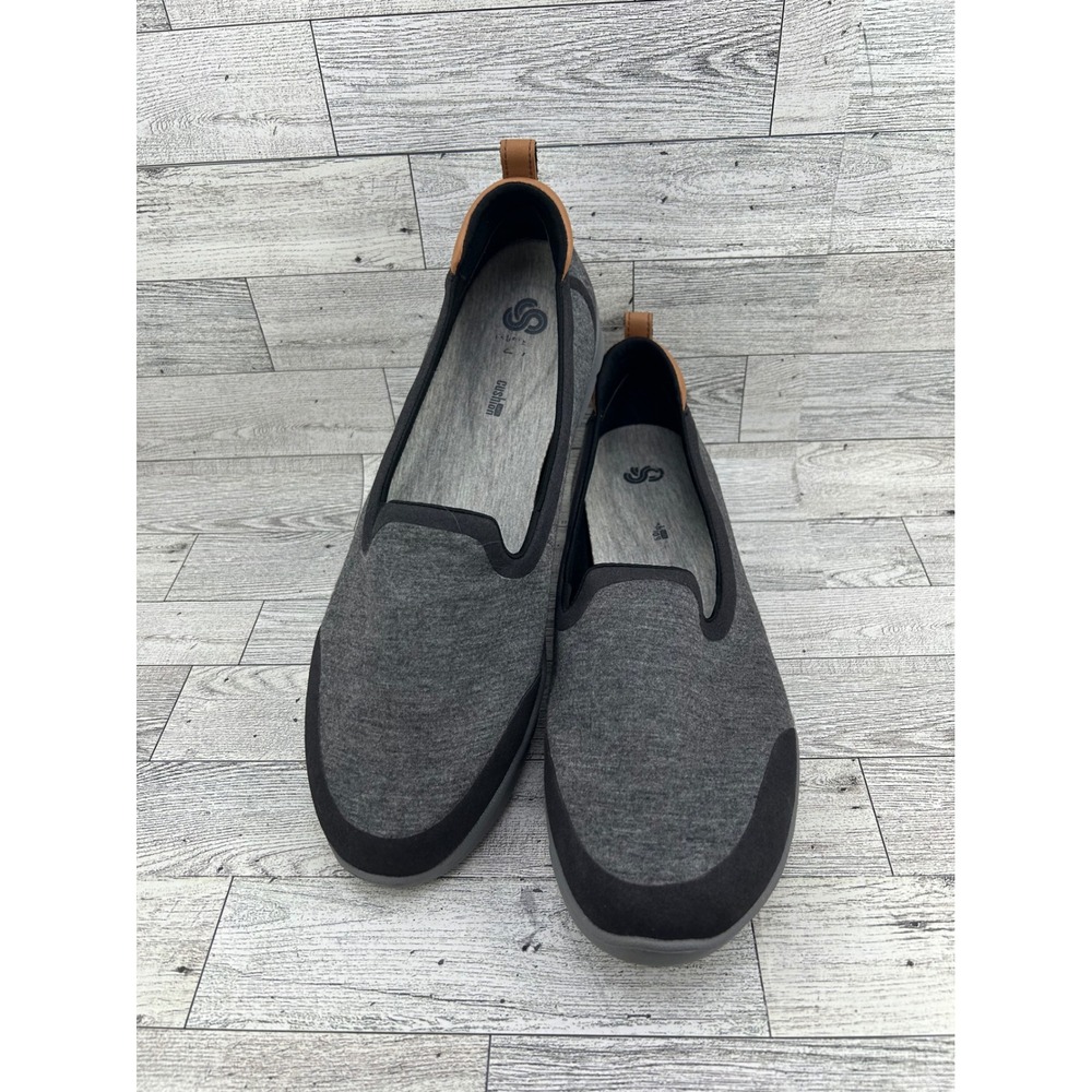 Clarks Women's Gray Slip On Casual Comfort Loafers Mules‎ Shoes Size 12M